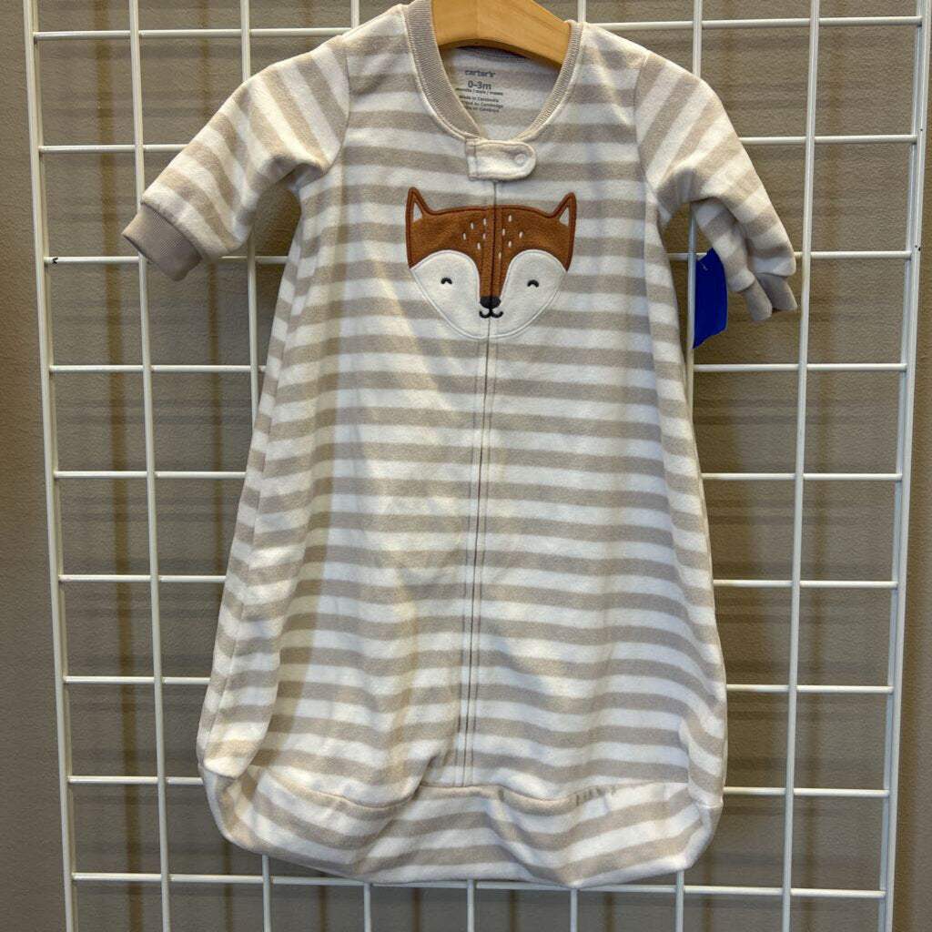 Carter's Stripe Fox Fleece Sleep Sack - 0/3m