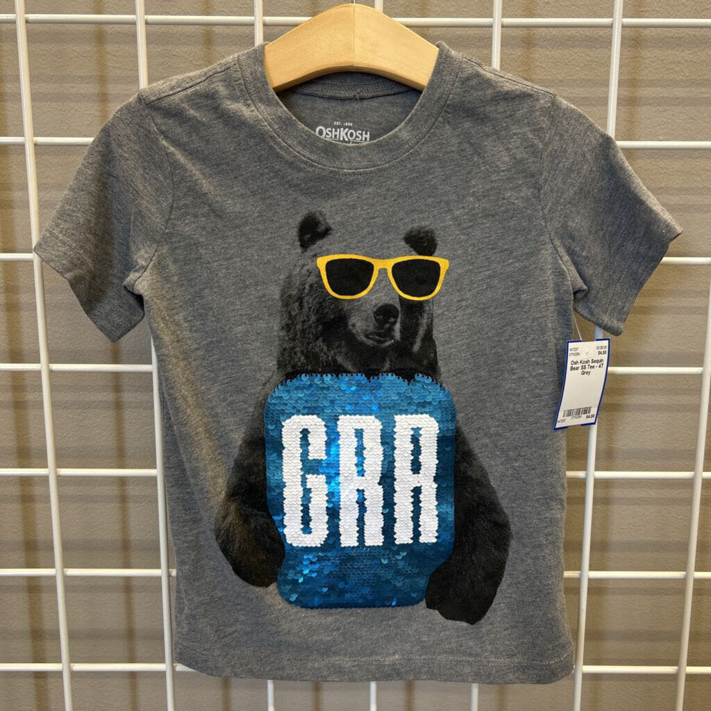 Osh Kosh Sequin Bear SS Tee - 4T