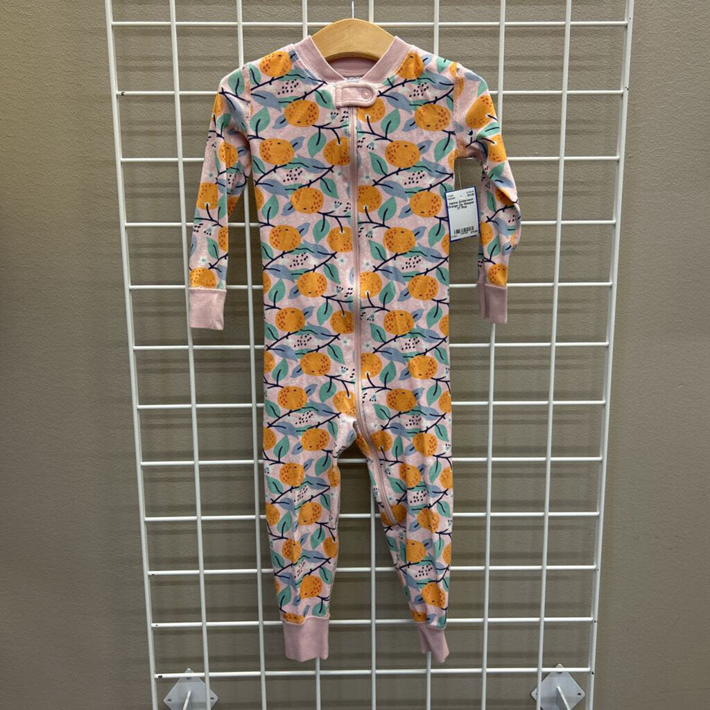 Hanna Andersson Orange Zip Sleeper - 3T