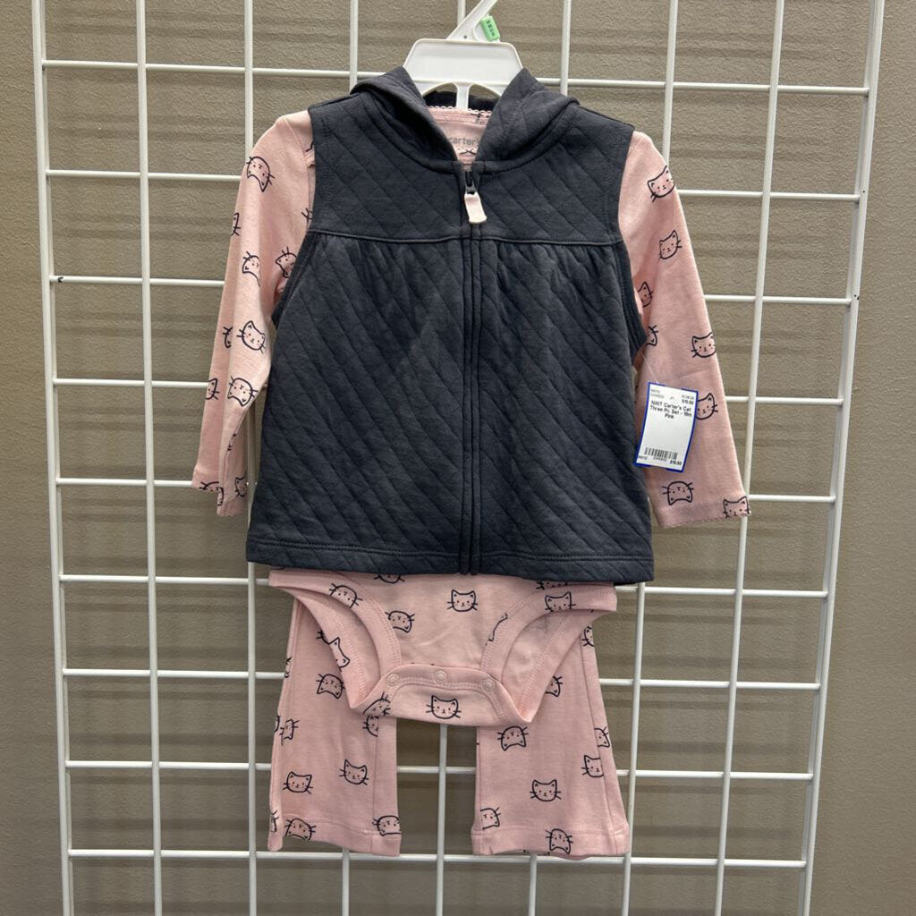NWT Carter's Cat Three Pc Set - 18m