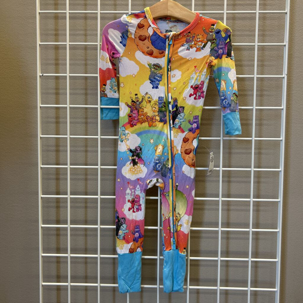 Posh Peanut Bamboo Sesame Street Zip Sleeper - 9/12m