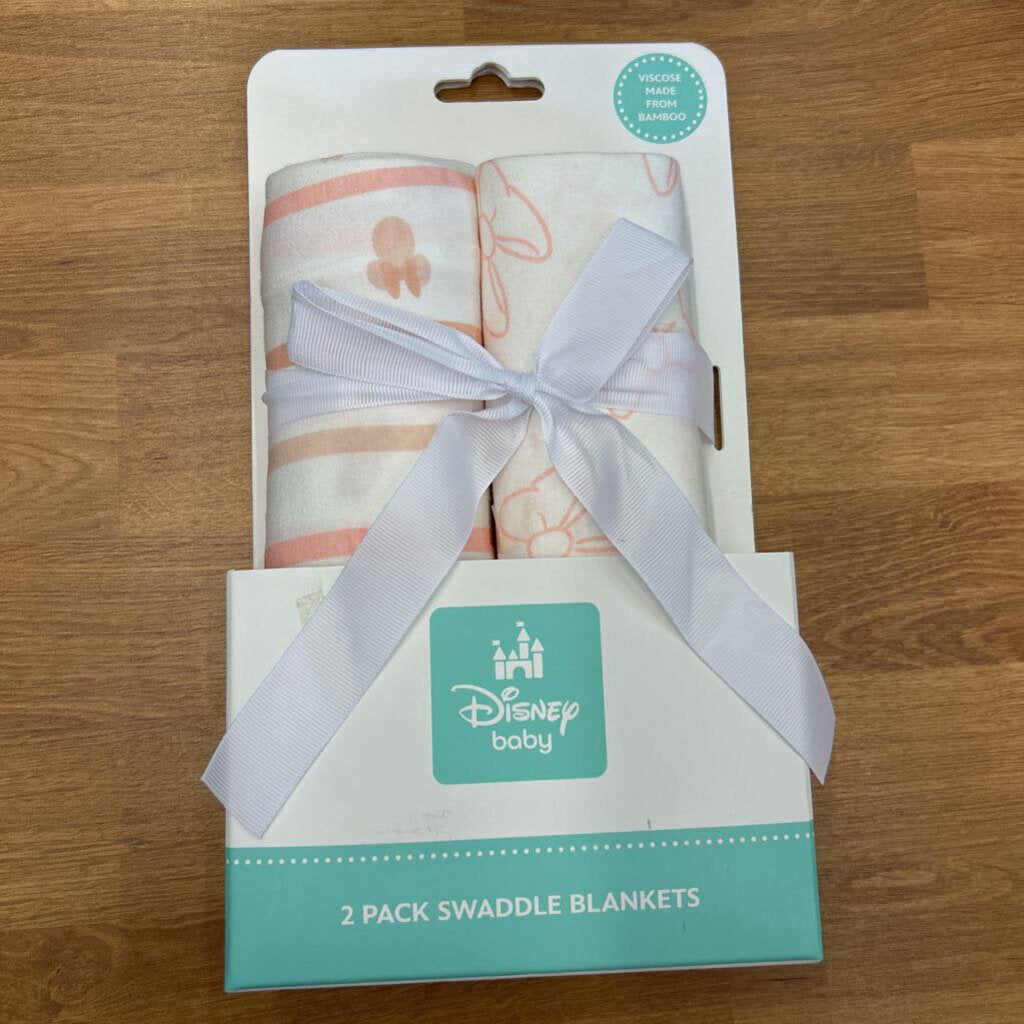 NEW Disney Baby 2 Pack Swaddle Blankets - Pink
