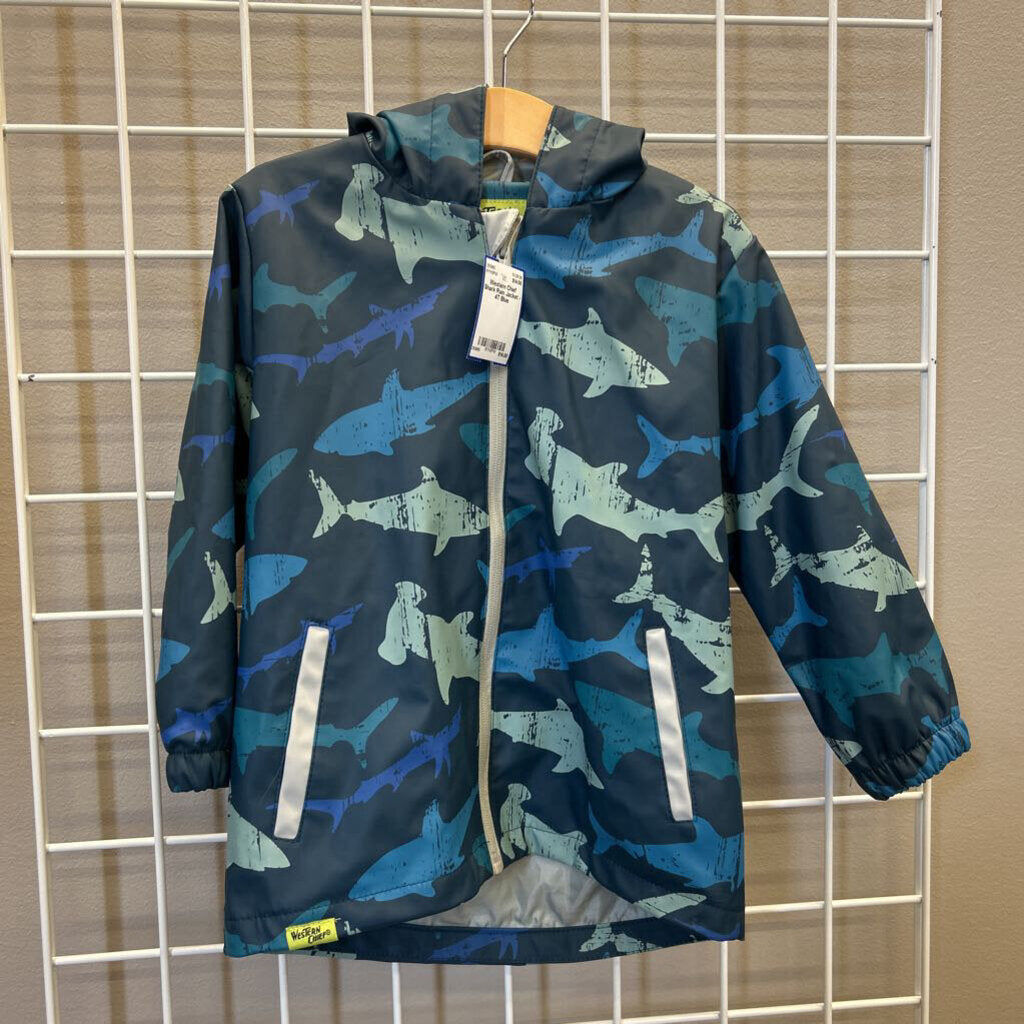 Western Chief Shark Rain Jacket - 4T