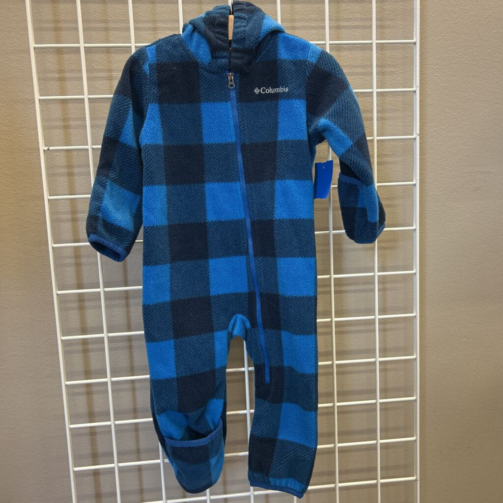 Columbia Plaid Fleece Bunting - 12/18m