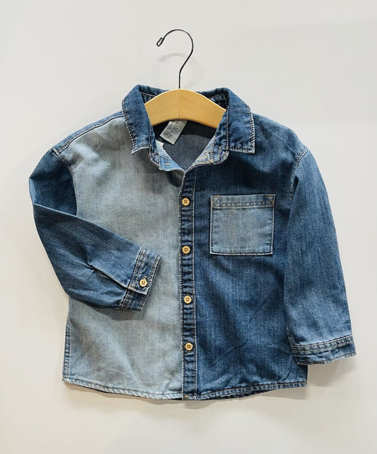 NWT H&M Chambray Button Up - 3T