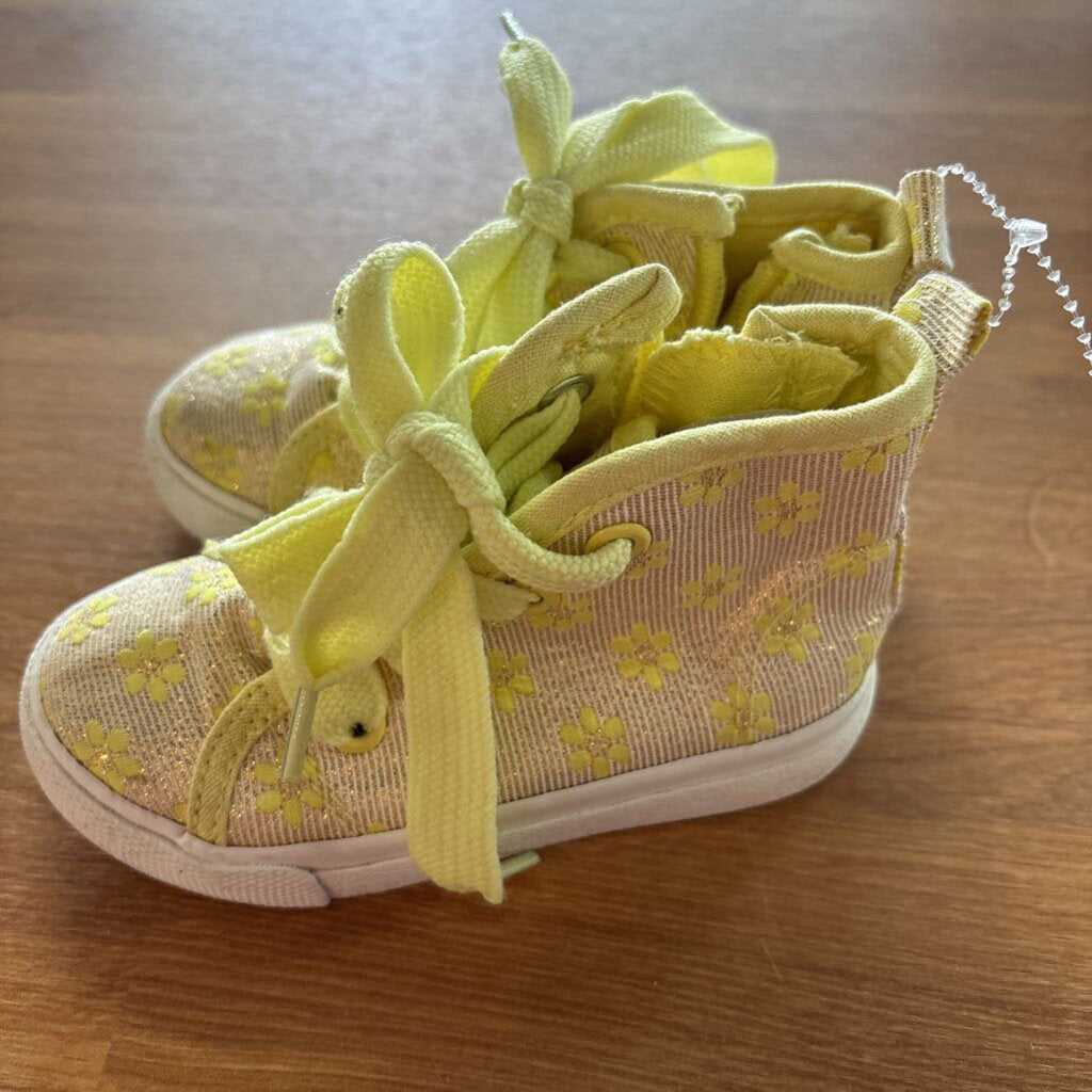 Cat & Jack Yellow High Top Sneaker - 6