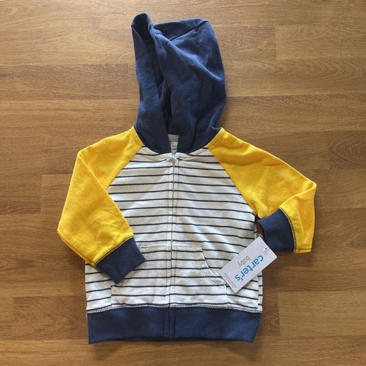 NWT Carter's Stripe Zip Hoodie - 9m