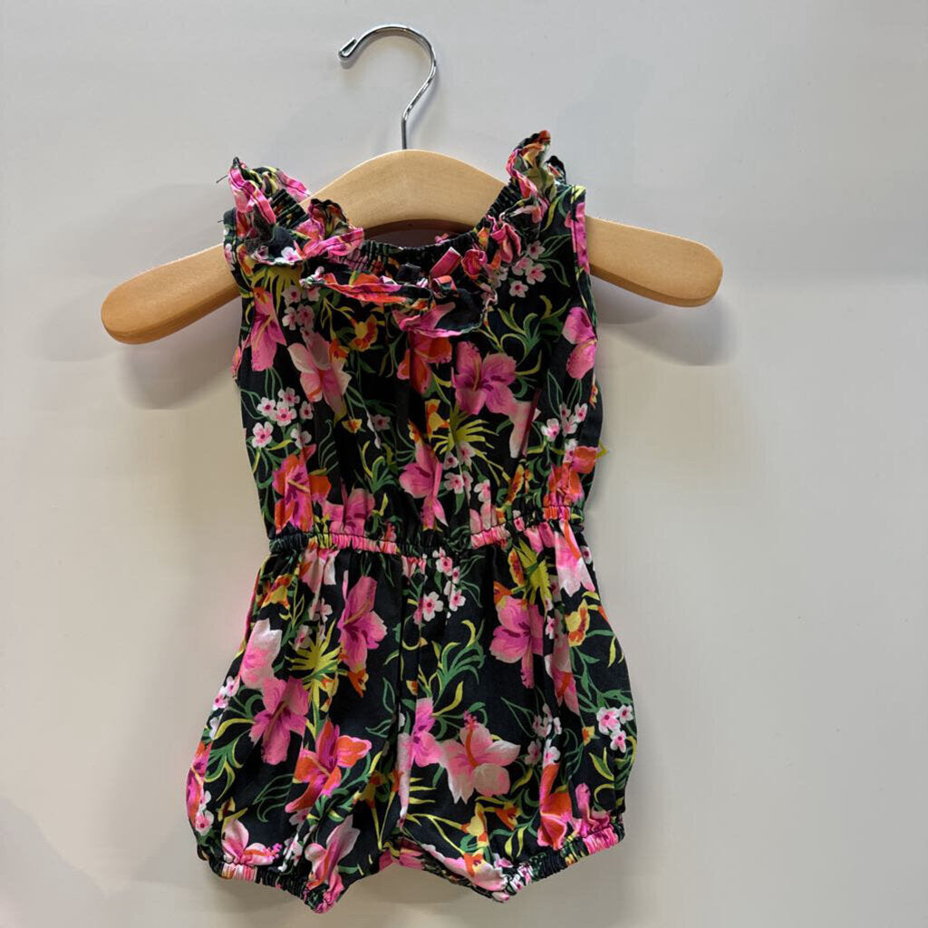 Children's Place Floral Romper - 0/3m