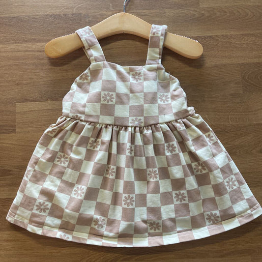 Tiny Tribe Check Tank Dress - 12/18m