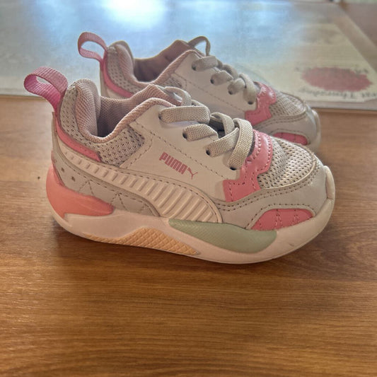 Puma White/Pink Sneakers - 5