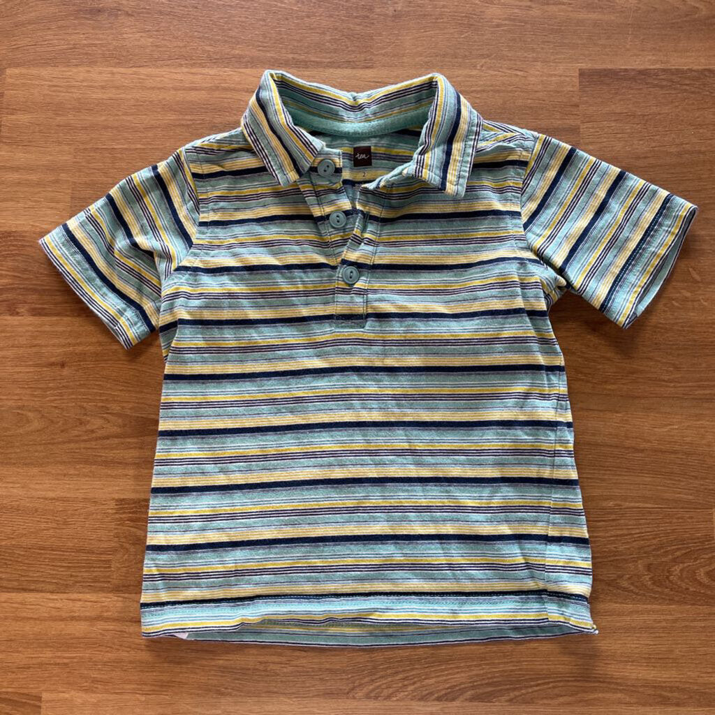 Tea Stripe Polo - 2T