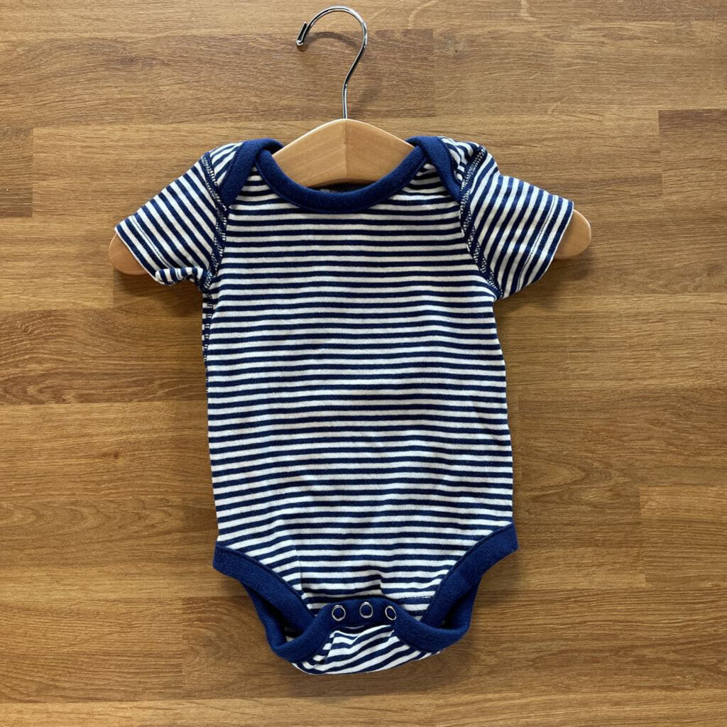 Hanna Andersson Stripe SS Onesie - 0/3m