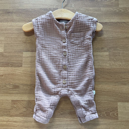 Little Planet Muslin SS Romper - NB