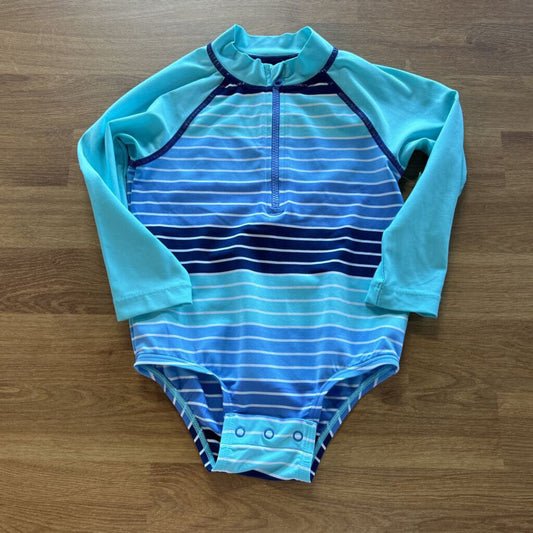 Coolibar Stripe One Pc Swim - 12/18m