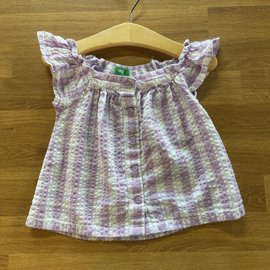 Dip Gingham SS Top - 12/18m