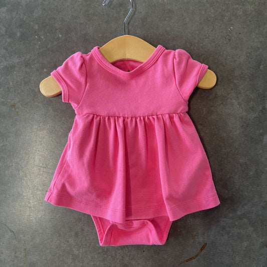 Primary SS Onesie Cotton Dress 0/3M