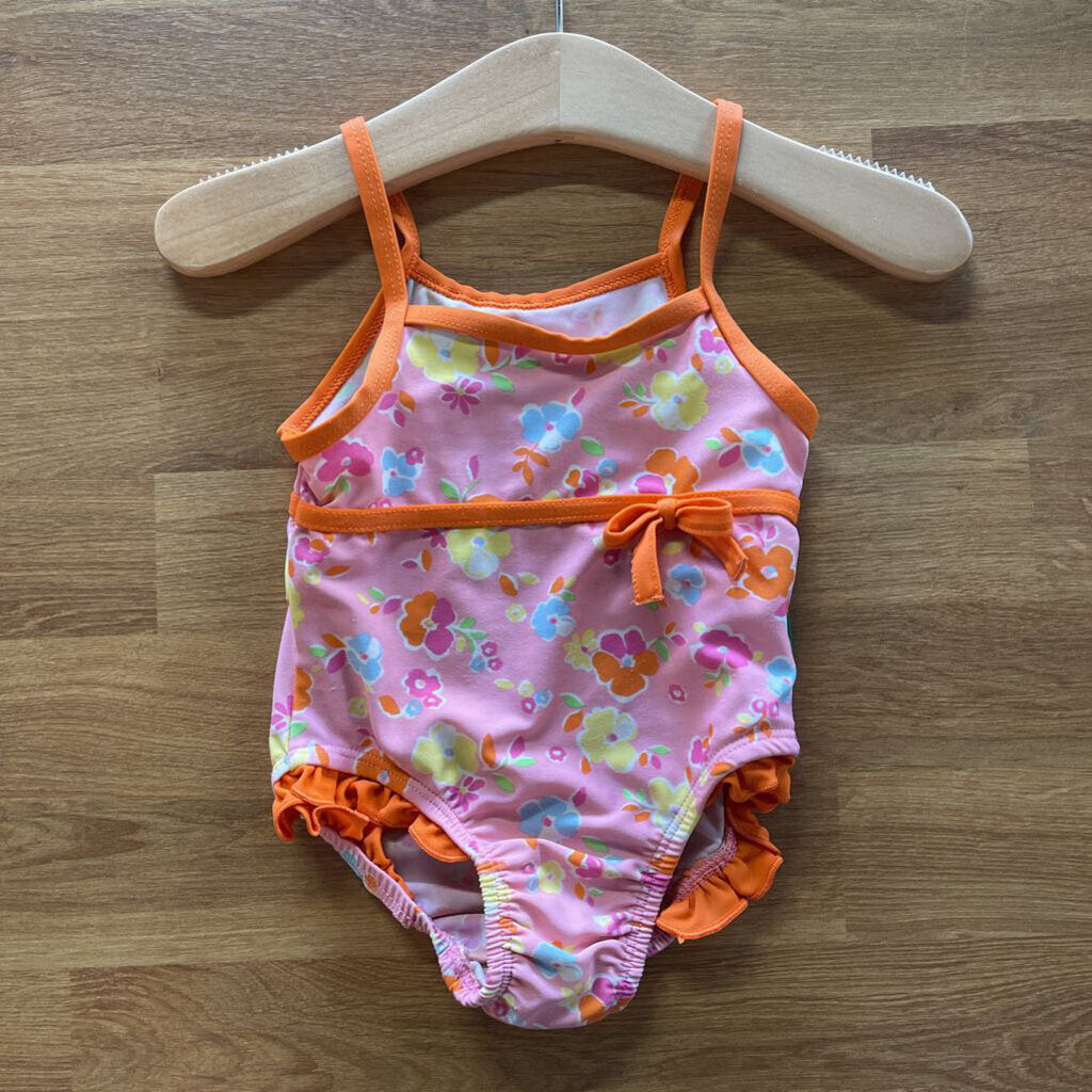 Osh Kosh Floral One Pc Swim - 12m