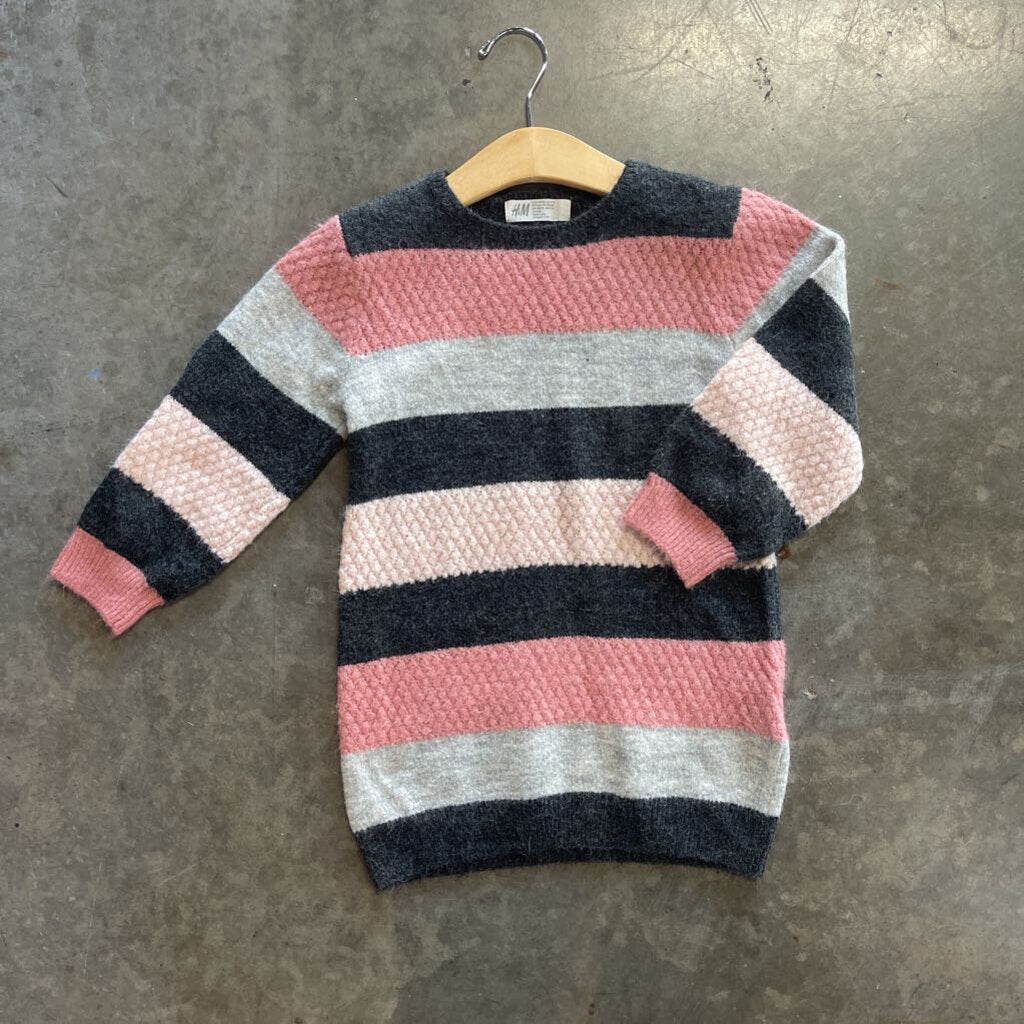 H&M Stripe Knit LS Dress - 5T/6