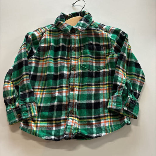 Carter's Plaid LS Button Up - 24m