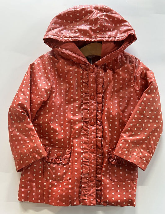 Janie & Jack Poka Dot Rain Jacket 4T