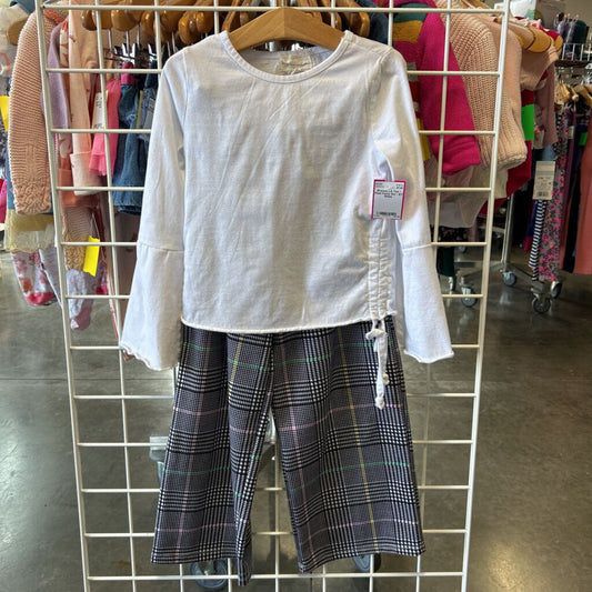 Btween LS Tee / Plaid Pants Set - 6/7