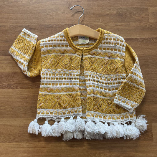 Osh Kosh Open Knit Fringe Cardigan 18M