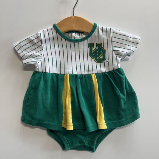 Kid Athlete U of O SS Onesie Dress 3/6M