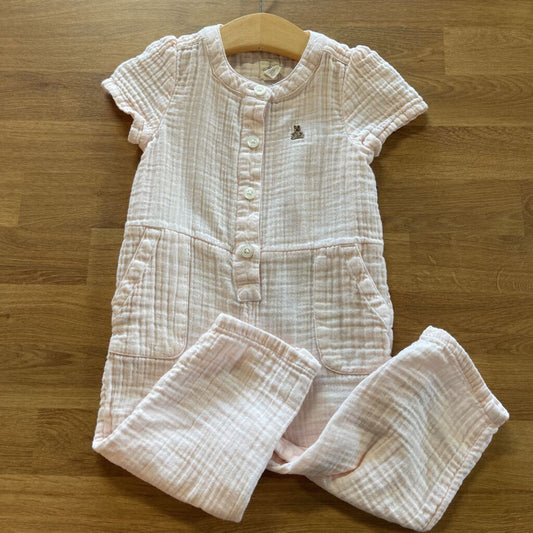 Baby Gap Linen SS Coverall 18/24M