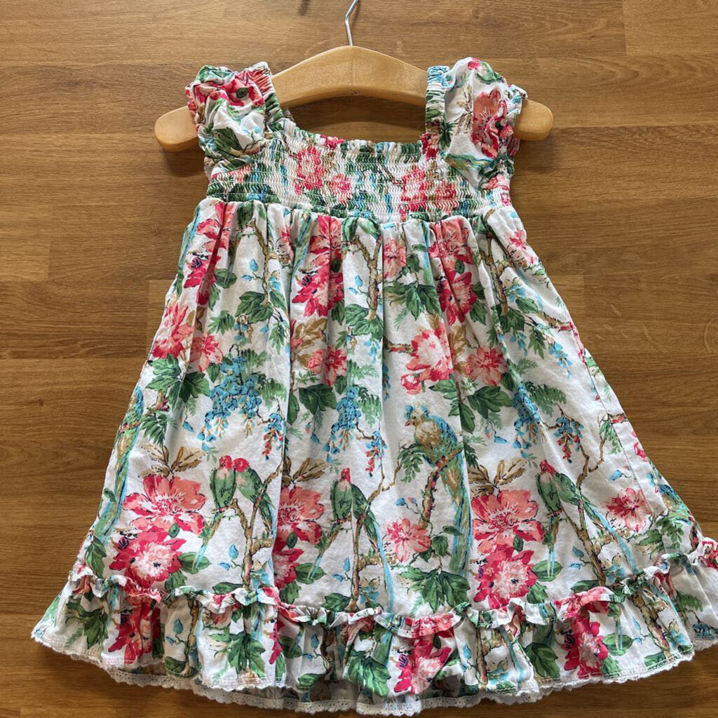 Janie & Jack Flower Tank Rouged Dress 18/24M