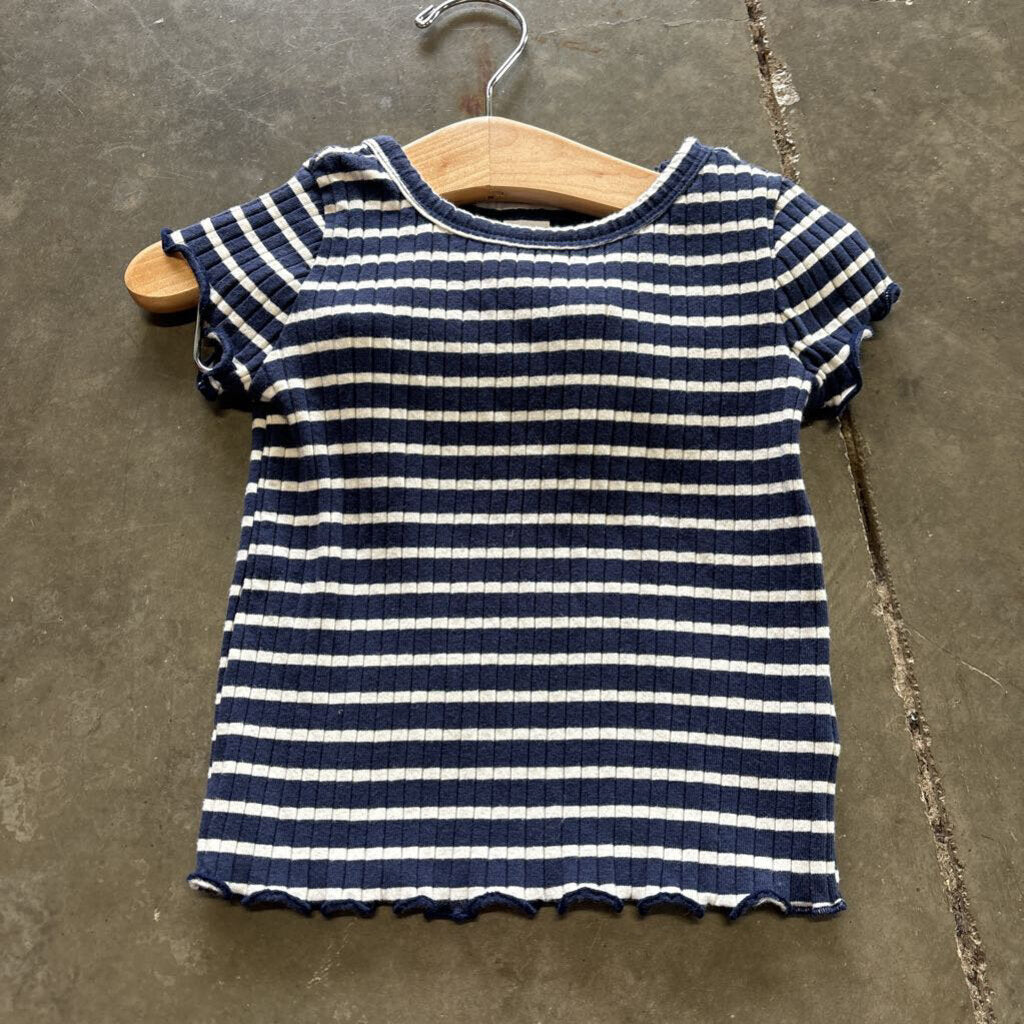 Old Navy Stripped Ribbed SS Top 12-18M