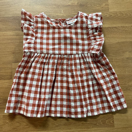 Cat & Jack Gingham SS Top - 3T