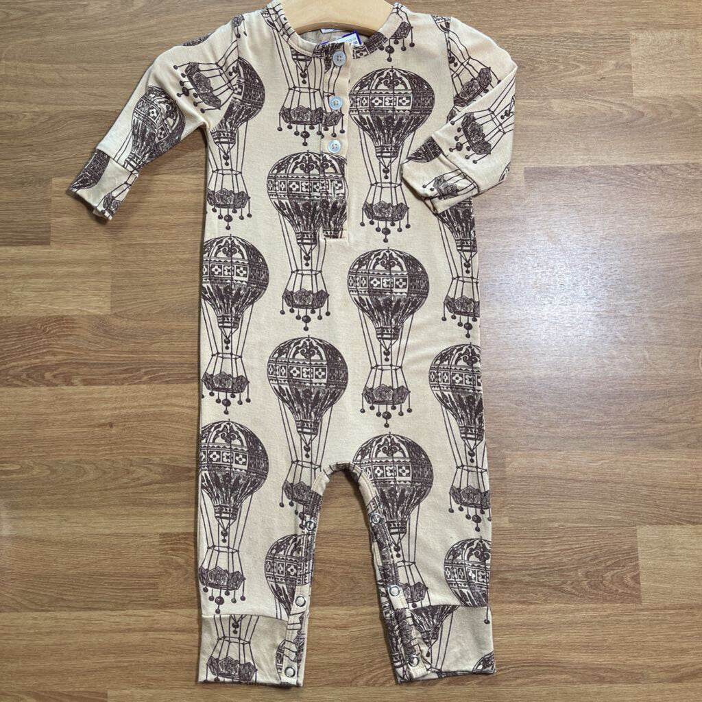 Kate Quinn Bamboo Balloon LS Romper - 3/6m