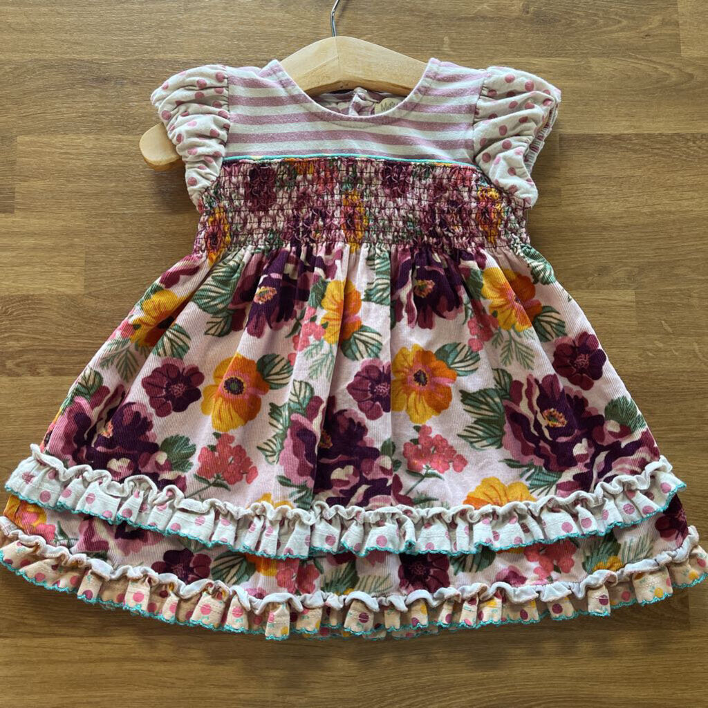 Matilda Jane Flower Corduroy SS Dress 12-18M