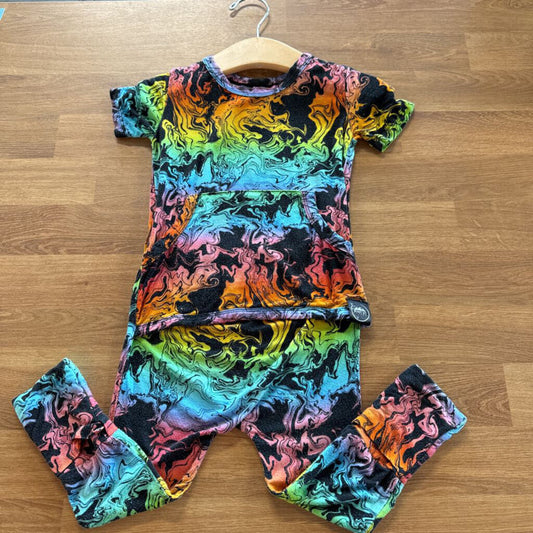 Ready Set Romper Marble SS Romper - 6/12m