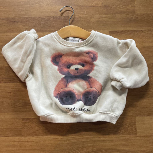Zara Bear Friends Together Crewneck 18-24m