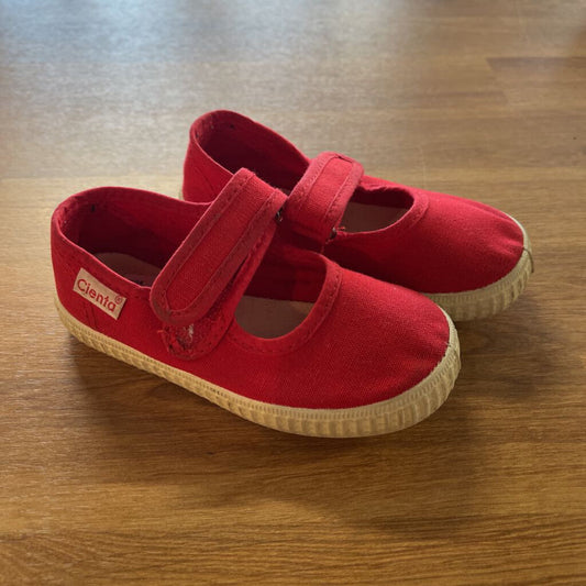 Cienta Red Velcro Mary Janes 6