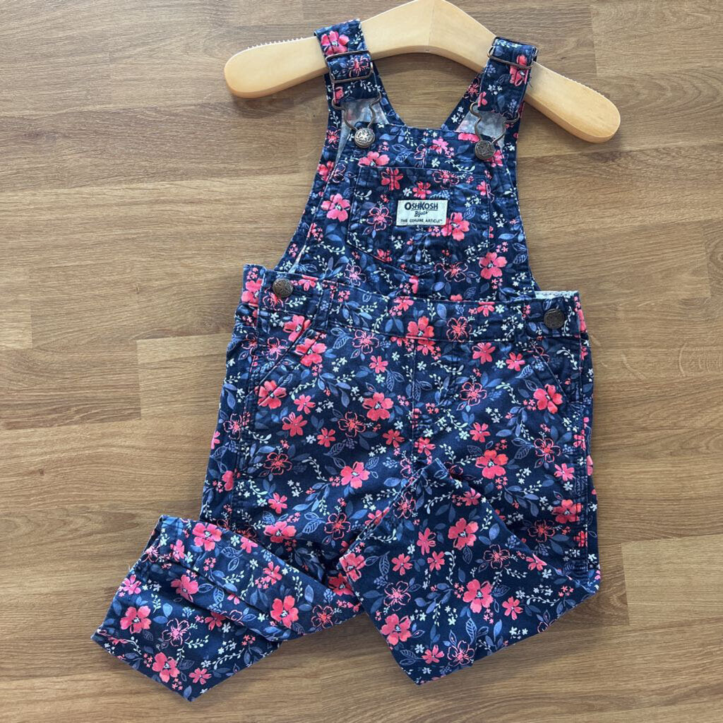 Osh Kosh Floral Overalls - 12m