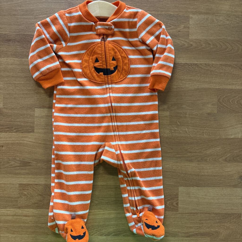 Carter's Pumpkin Fleece Pjs - 6m