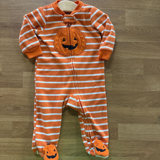 Carter's Pumpkin Fleece Pjs - 6m