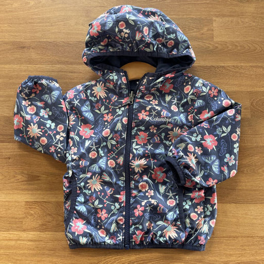 Columbia Floral Reversible Rain Jacket - 3T
