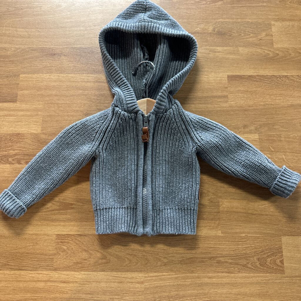 Goumi Knit Zip Hoodie Sweater 0-3m