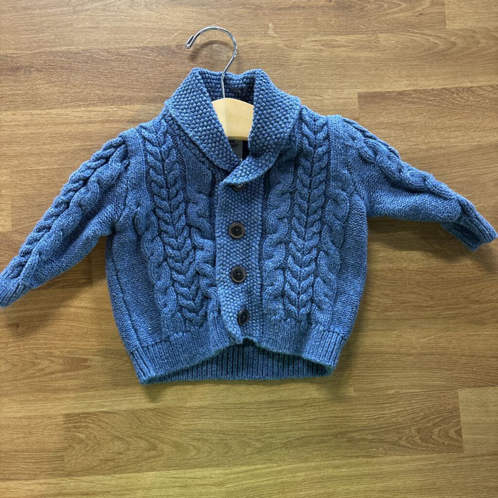 Osh Kosh Thick Knit Button Up Sweater 0-3m