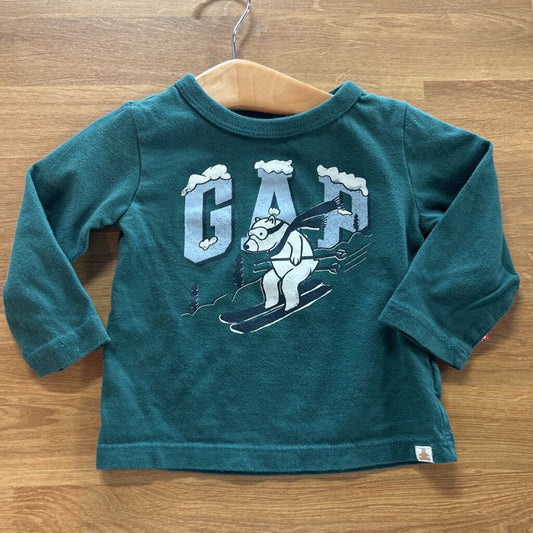 Baby Gap Polar Bear LS Tee - 6/12m