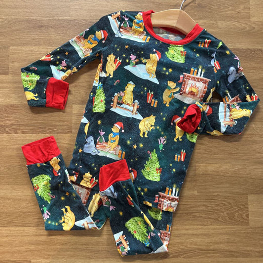Little Bird Bamboo Pooh Christmas Pjs - 3T