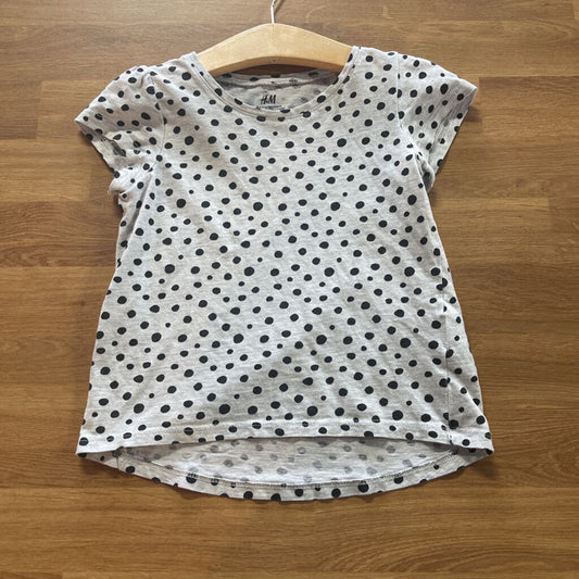 H&M Poka Dot SS Tee 4-6