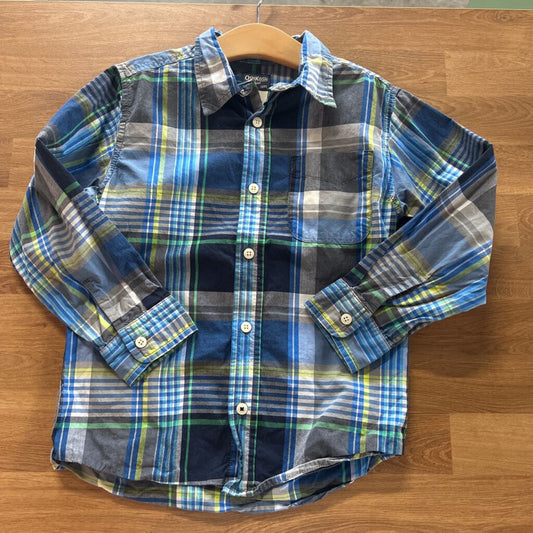 Osh Kosh Plaid LS Button Up - 6