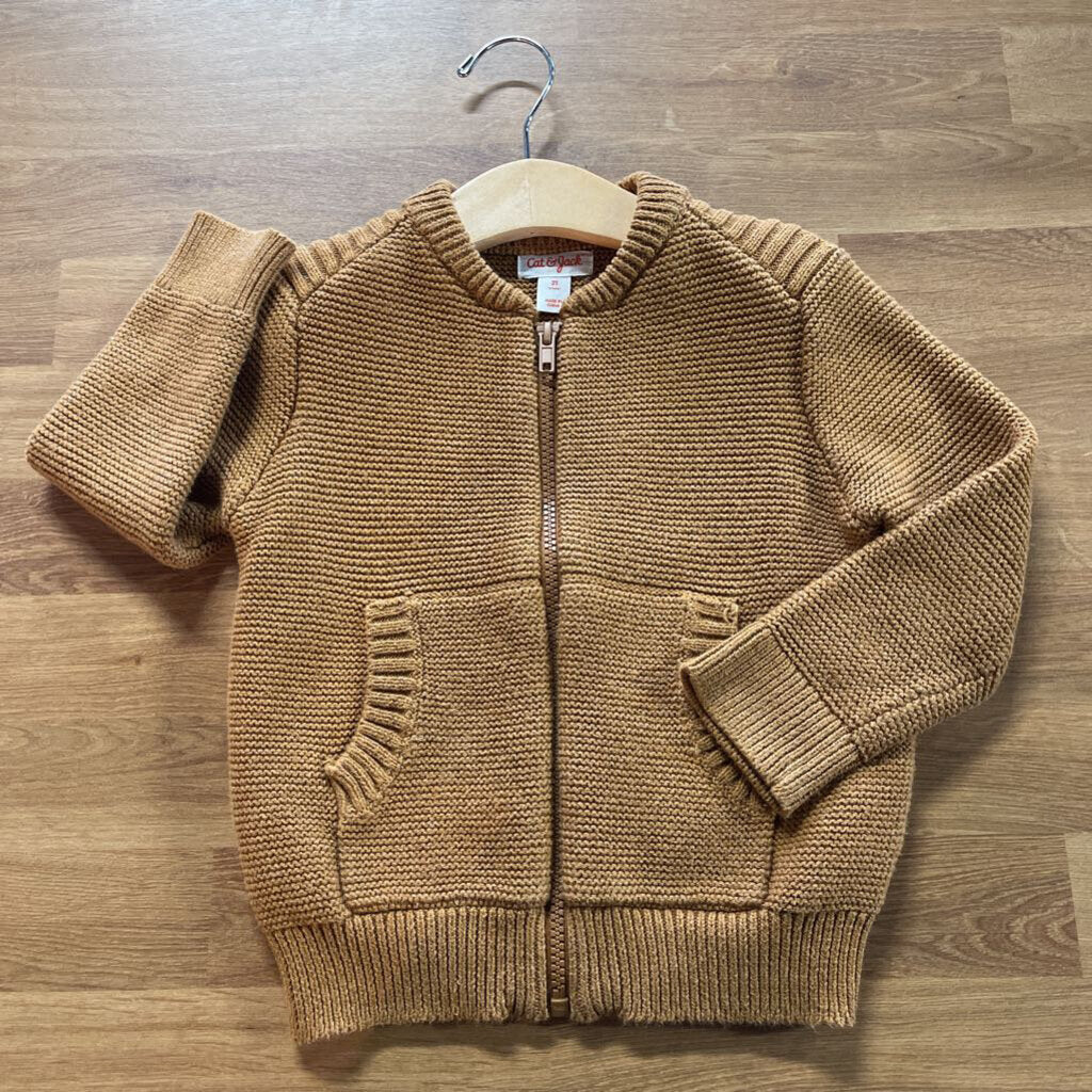 Cat & Jack Knit Zip Sweater - 2T