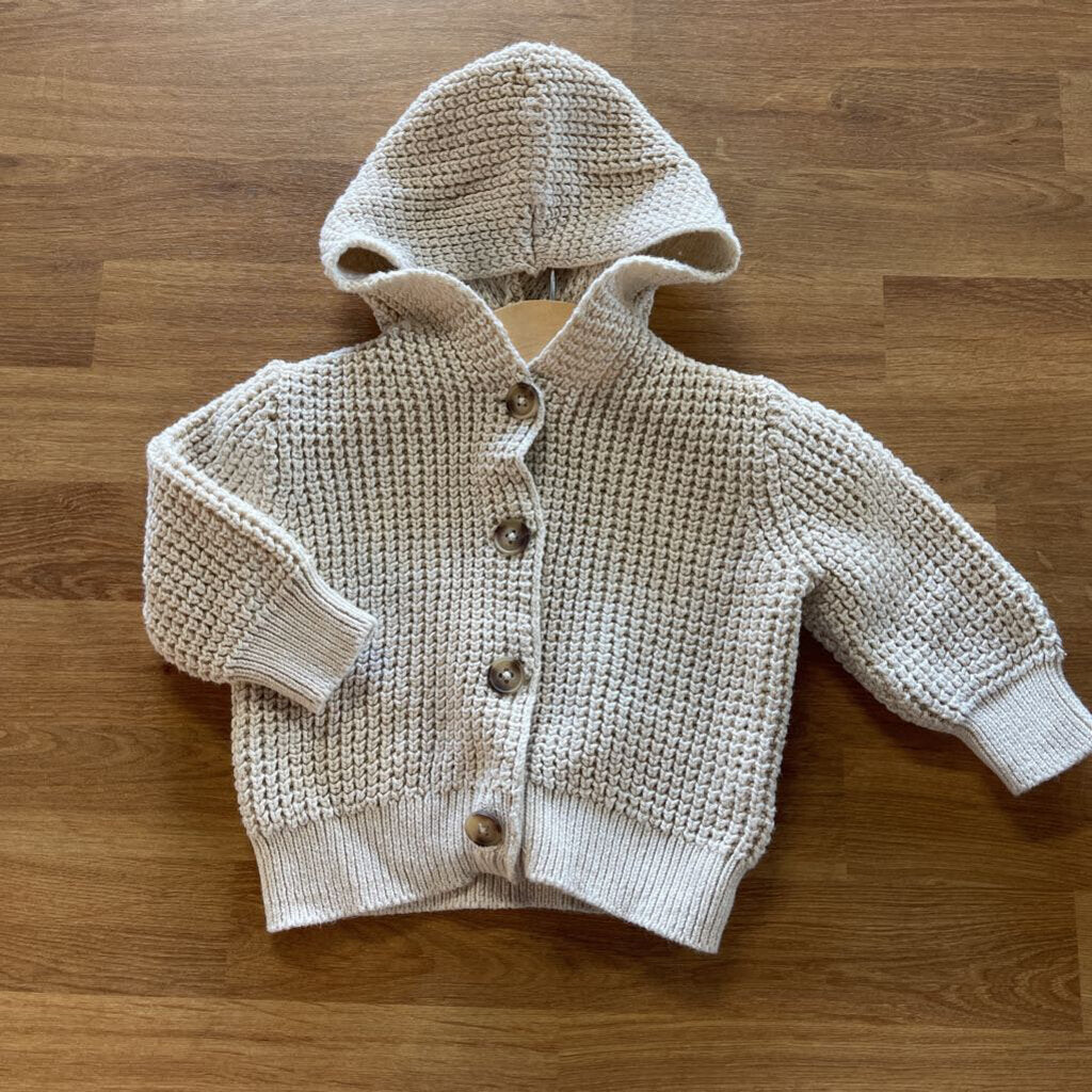 Old Navy Knit Hoodie Cardigan - 3/6m