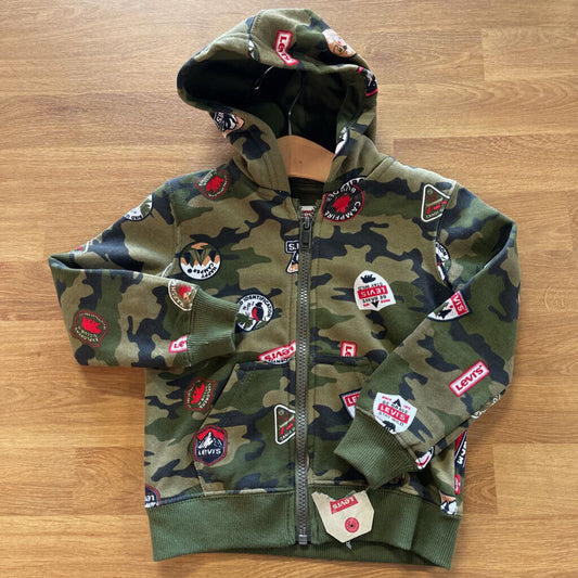 NWT Levi's Camo Zip Hoodie - 2T