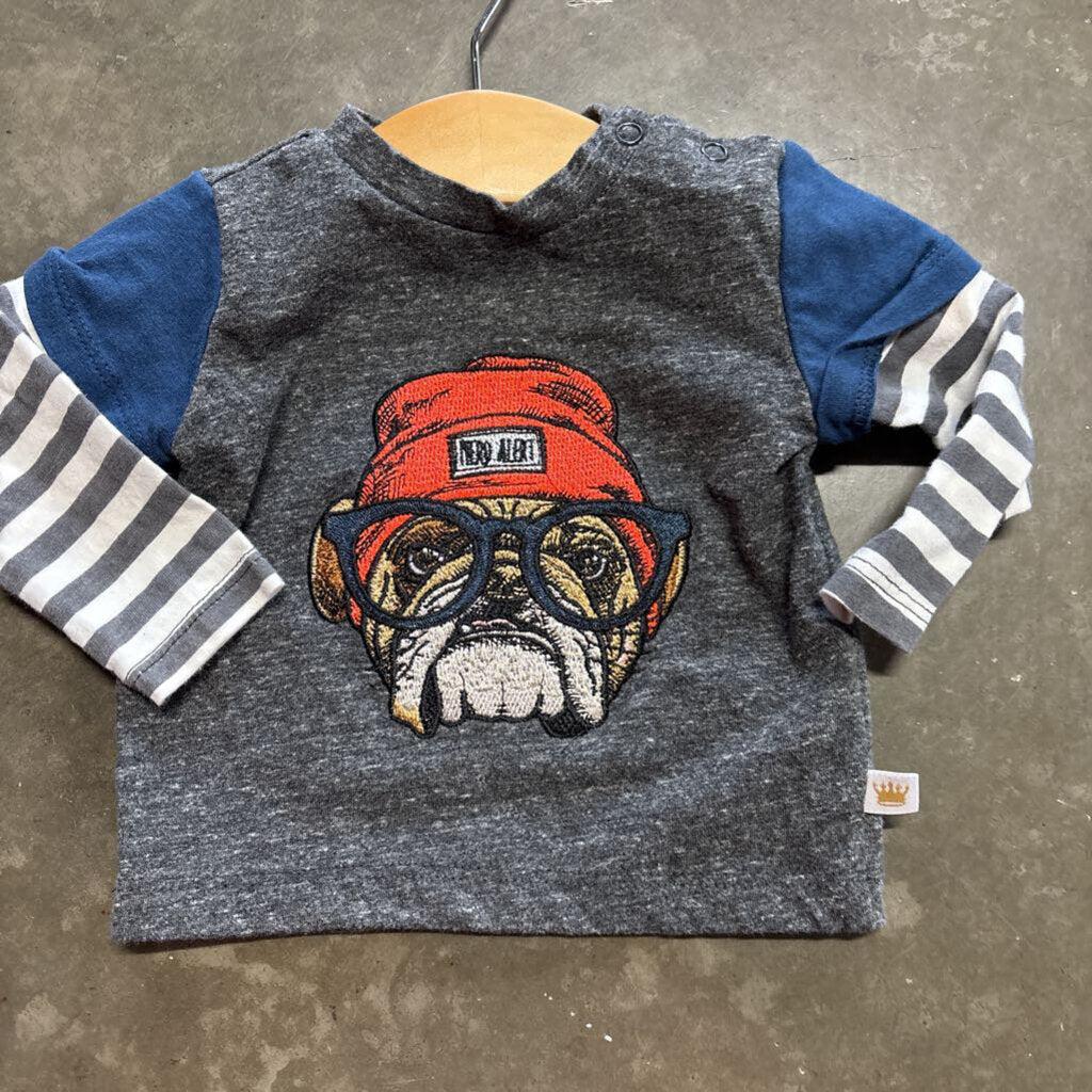 Rosie Pope Dog LS Tee - 0/3m